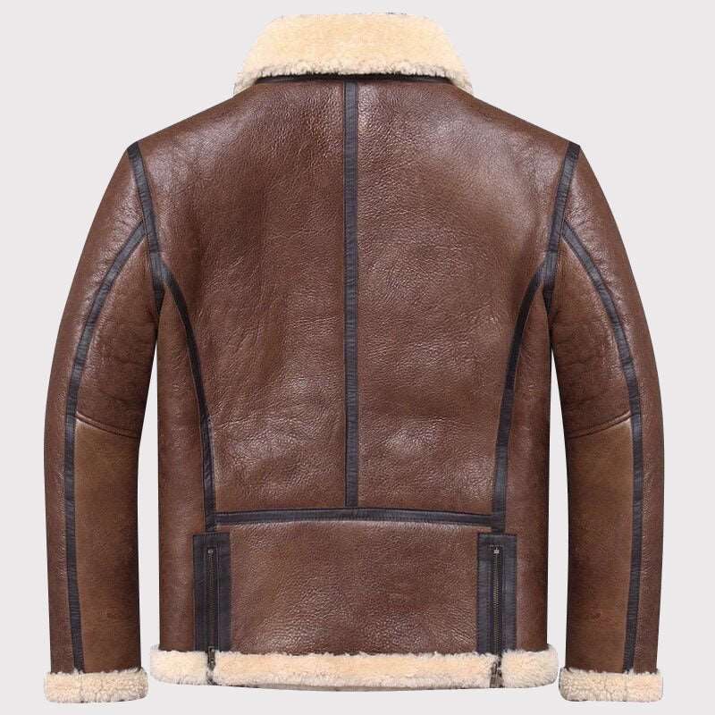 Genuine Sheepskin Russia Military Cold Winter Coat