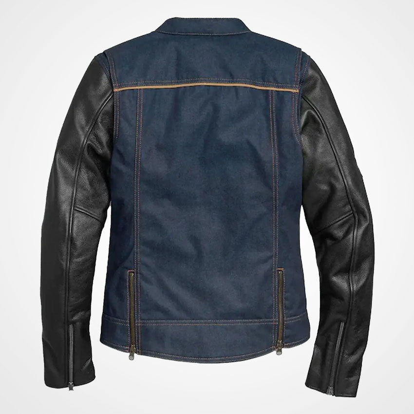 harley davidson navy denim jacket