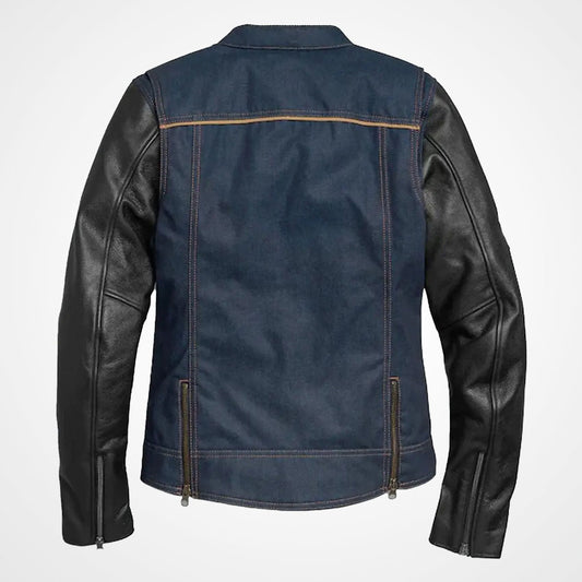 harley davidson navy denim jacket