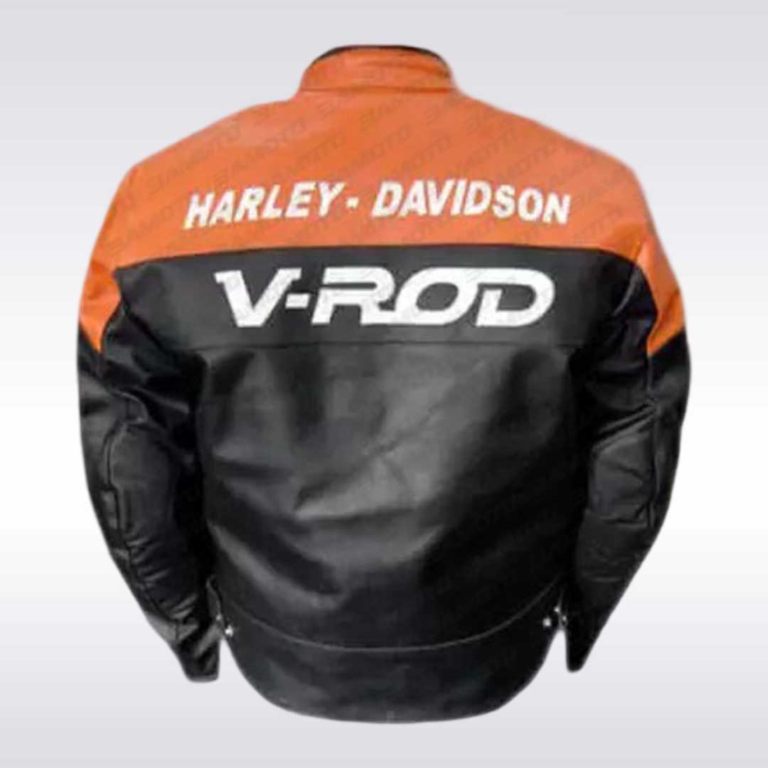 Harley Davidson V-Rod Leather Racing Jacket for Motorcycle Riders