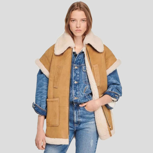 High-Quality Vintage Women's Shearling Vest High-Quality Vintage Women's Shearling Vest