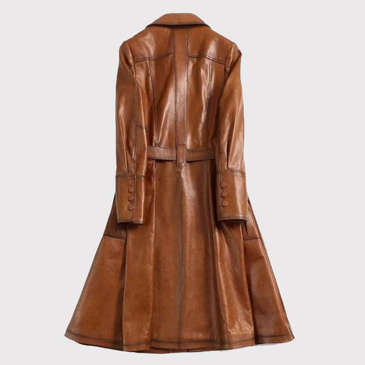Leather Long Overcoat!