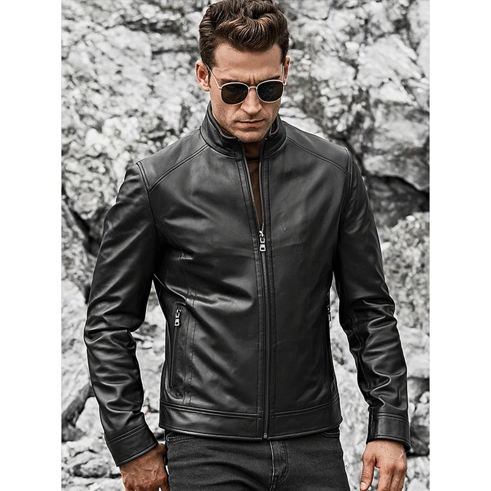 Lambskin Leather Motorcycle Jacket