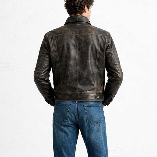 Jason Todd Red Hood Brown Lambskin Leather Biker Jacket