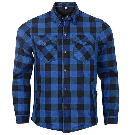Men's DuPont™ Kevlar® Lined CE Armored Motorcycle Flannel Shirt Kevlar® Lined CE Armored Motorcycle Flannel Shirt