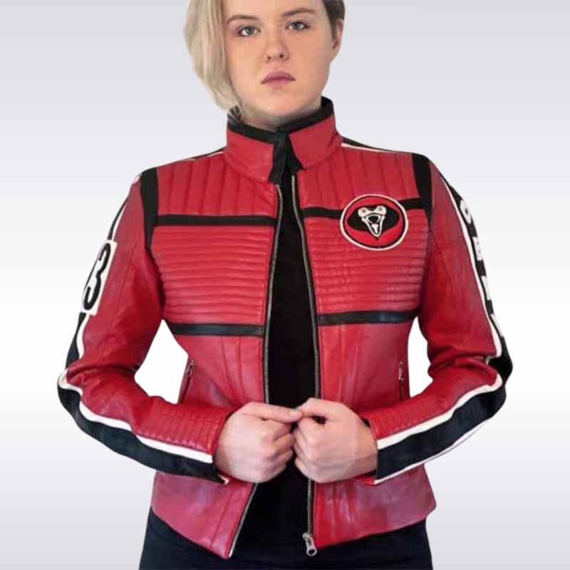 Kobra Kid Red Leather Jacket Women - MCR Killjoys Cosplay