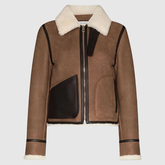 LOEWE Shearling Aviator Jacket for Women LOEWE Women's Shearling Aviator Jacket