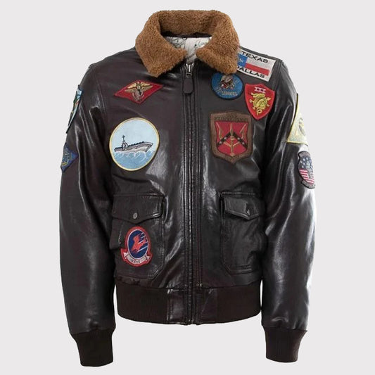Maverick's Leather Jacket Replica - Top Gun Style!