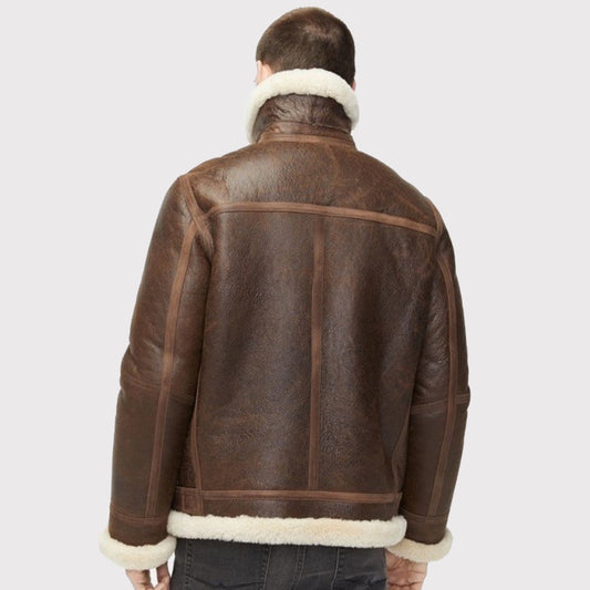 Men's Aviator Shearling Leather Jacket - Classic Style
