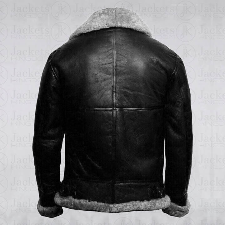 Men B3 Bomber Flying RAF Aviator Real Fur Collar Leather Jacket Online