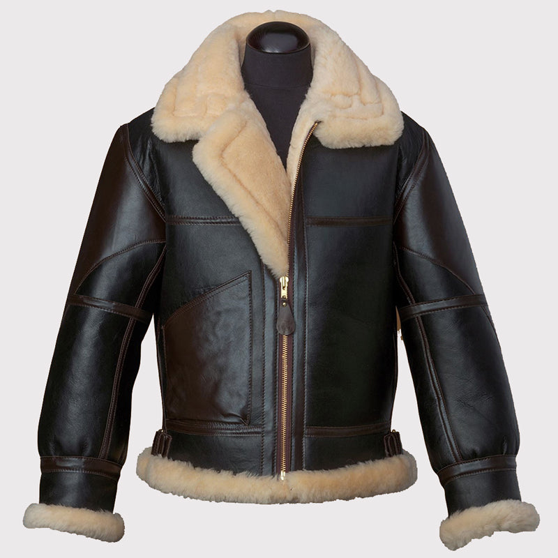 Men's Black B3 Bomber Flying Leather Jacket - Iconic Design