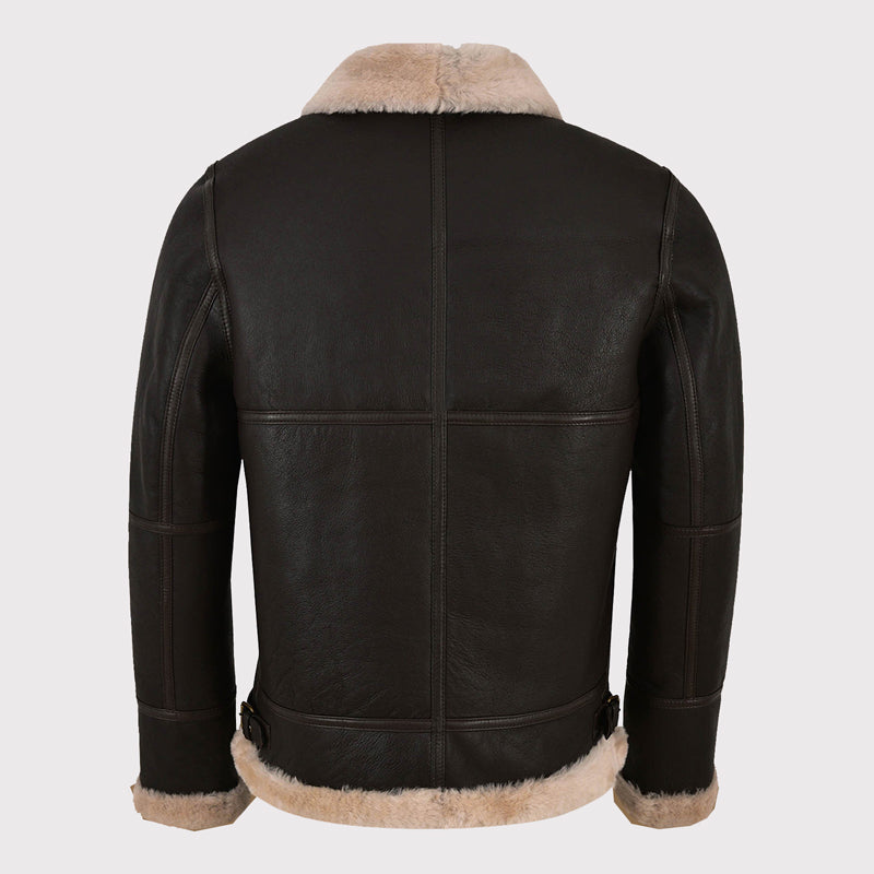 Men's Dark Brown Sheepskin Jacket