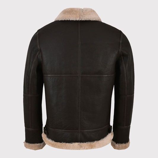 Men's Dark Brown Sheepskin Jacket