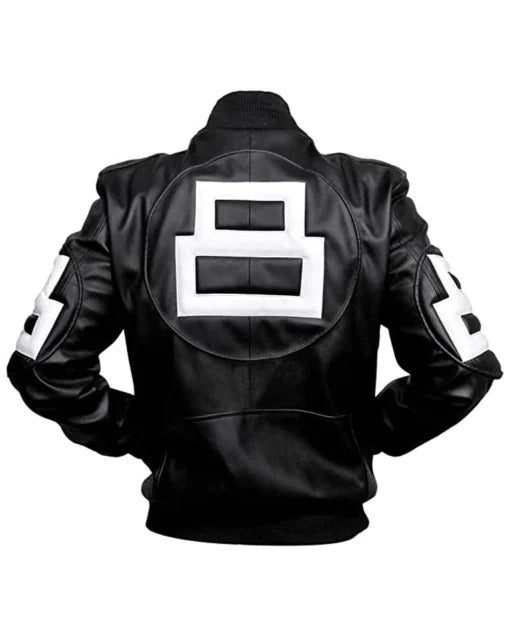 Men’s 8 Ball Bomber Leather Jacket