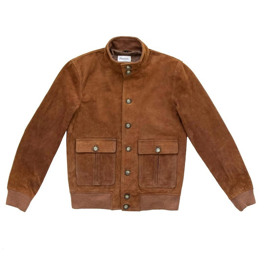 Men's A-1 Flight Suede Leather Bomber Jacket Men's A-1 Flight Suede Leather Bomber Jacket