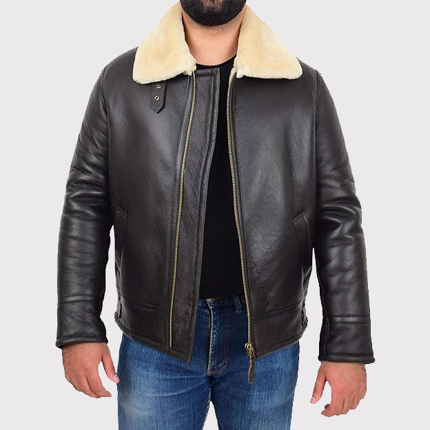 Men's B3 Bomber Aviator Sheepskin Jacket