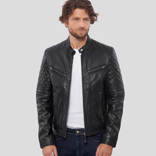 Men's Black Premium Buffalo Leather Motorcycle Jacket - Biker Bravado Men's Black Premium Buffalo Leather Motorcycle Jacket - Biker Jacket