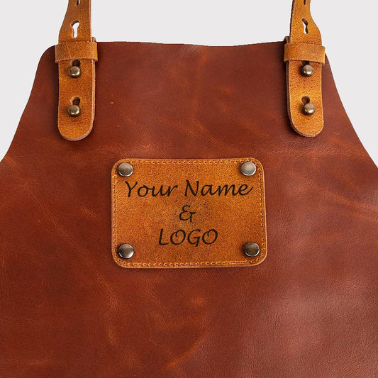 Stylish Men's Brown Leather Apron
