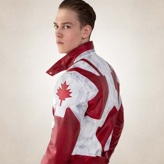 Men’s Canadian Flag Genuine Leather Jacket