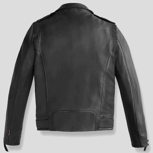Men's Classic Biker Leather Motorcycle Jacket - Timeless Style