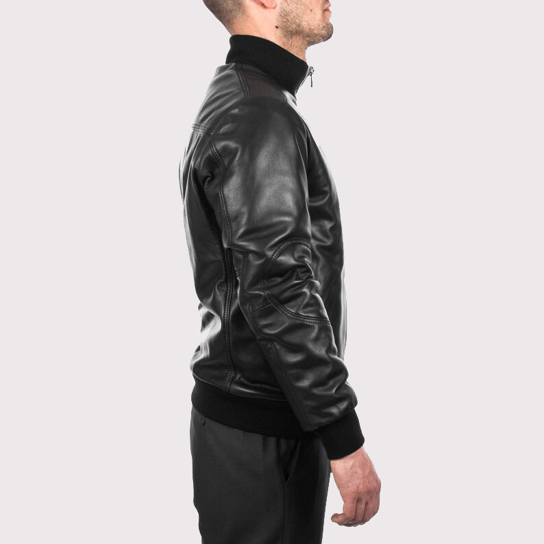 Lambskin Leather Bomber Jacket