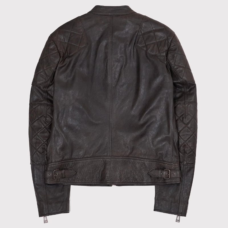 Men's Distressed Brown Leather Jacket