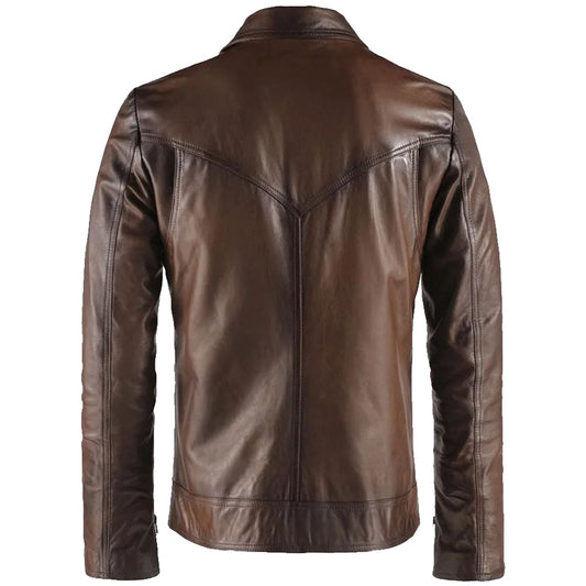 Men's Drifter Vintage Brown Leather Jacket