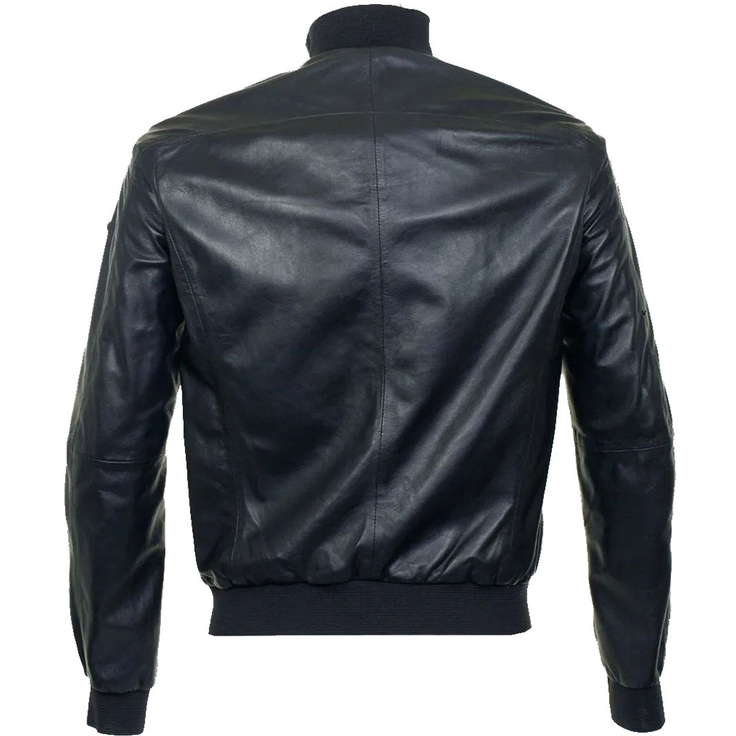 Men's Fashion Mode Classic Leather Bomber Jacket
