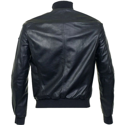 Men's Fashion Mode Classic Leather Bomber Jacket