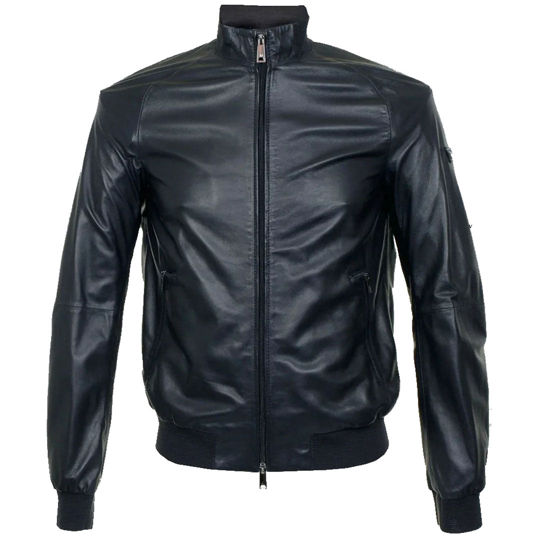 Men's Fashion Mode Classic Leather Bomber Jacket