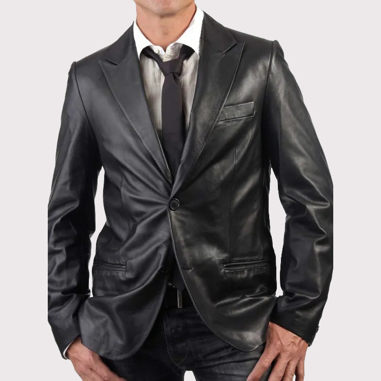 Premium Lambskin Leather Blazer for Men