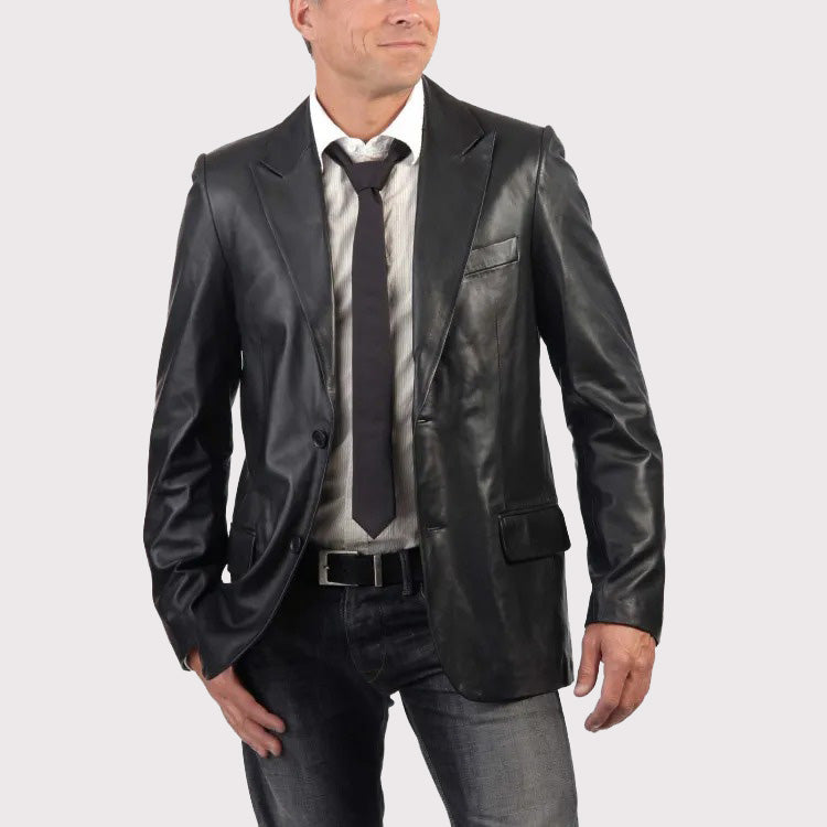 Lambskin Leather Blazer for Men