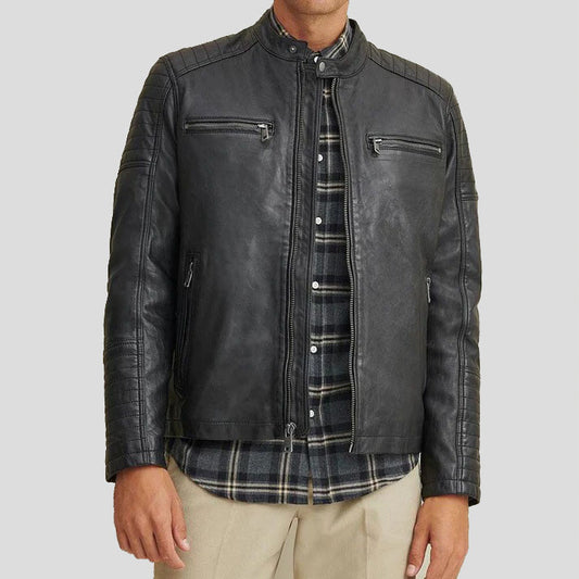 Men's Genuine Moto Biker Leather Motorcycle Riding Jacket Men's Genuine Moto Biker Leather Motorcycle Jacket - Stylish and Durable