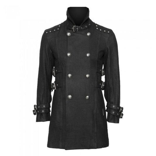 Stylish Men's Gothic Black Car Coat Men's Gothic Black Car Coat | Sleek Style