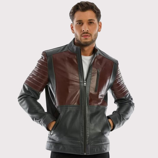 Men's Lamb Leather Winter Biker Jacket