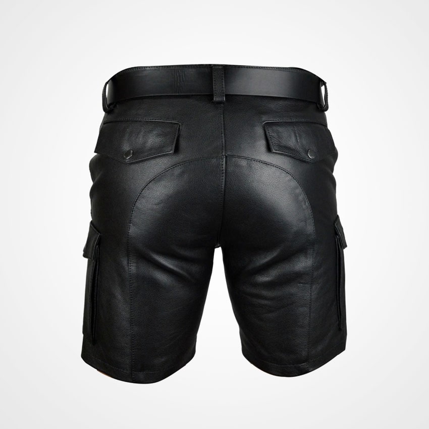 Men's Classic Leather Cargo Shorts