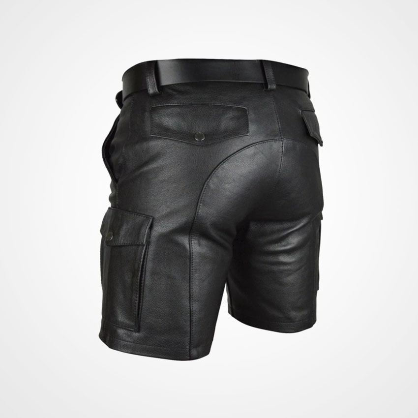 Men's Classic Leather Cargo Shorts