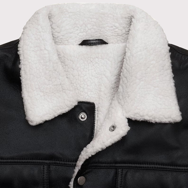 Men's RAF B3 Aviator Shearling Sheepskin Trucker Jacket