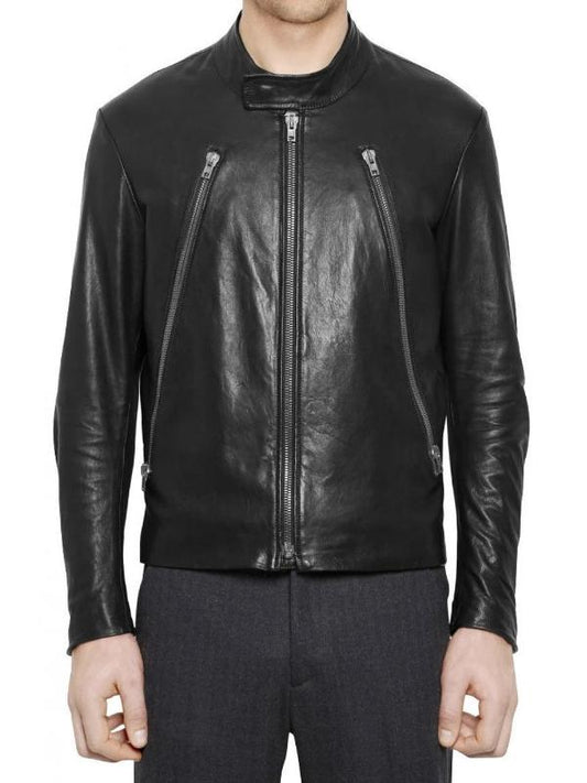 Men's Retro Style Black Moto Leather Riding Jacket Men's Retro Style Black Moto Leather Riding Jacket