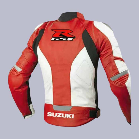 Genuine cowhide Suzuki Hayabusa leather motorcycle jacket