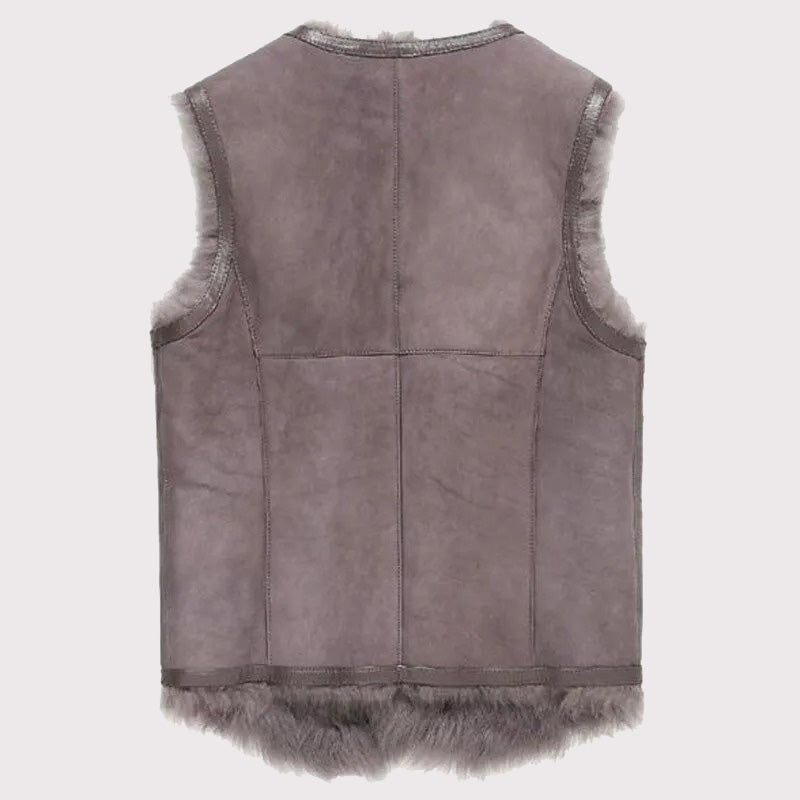 mens tuscany v-collar shearling vest