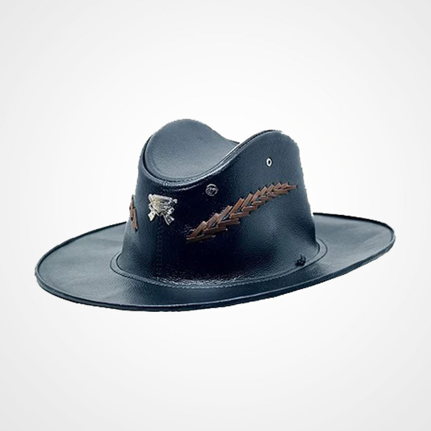 Men’s Western Black Leather Cowboy Hat