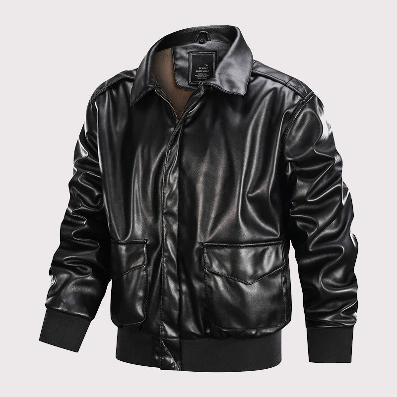 Men's Winter A2 Leather Aviator Jacket - Retro Style!