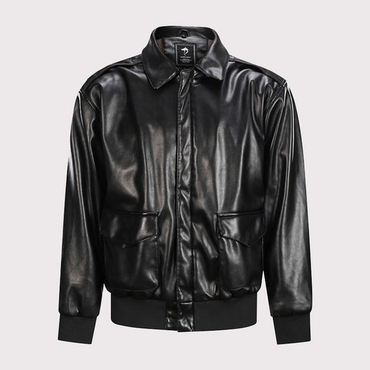 Men's Winter A2 Leather Aviator Jacket - Retro Style!