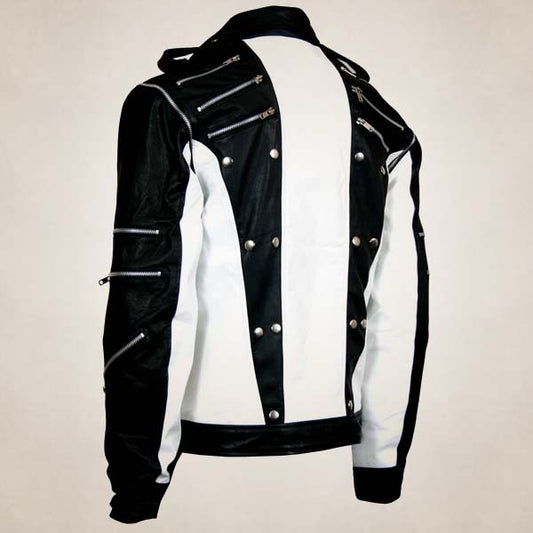 Michael Jackson Pepsi Black & White Leather Jacket