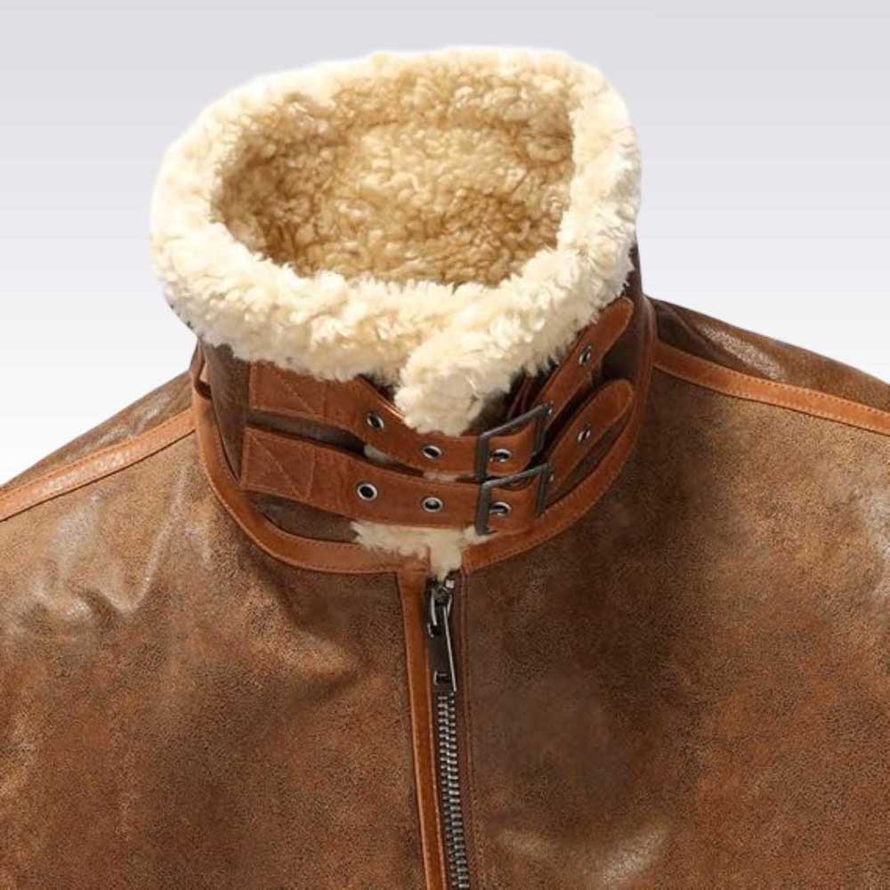 Premium Mens Shearling Aviator Bomber Jacket Collection - Jackets Kingdom