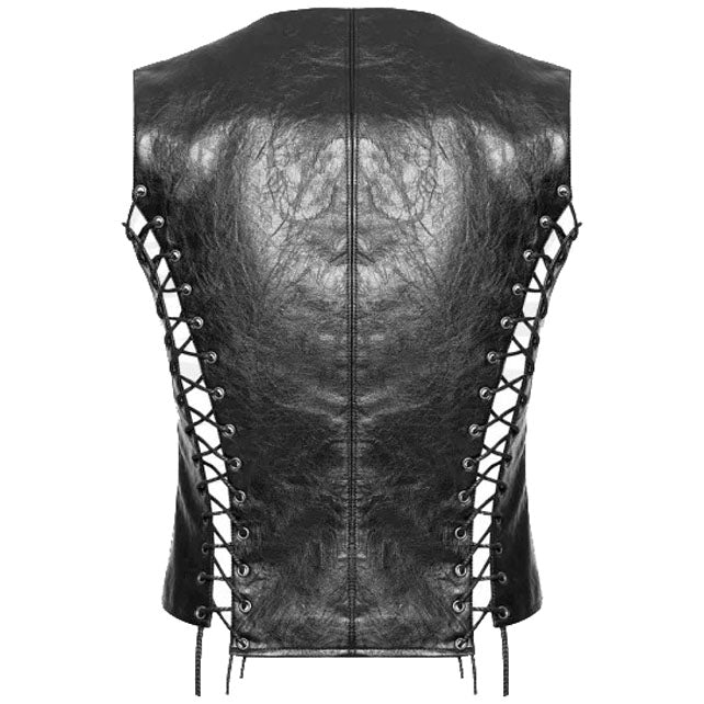 Punk Rave Men's Steampunk Waistcoat Vest Black