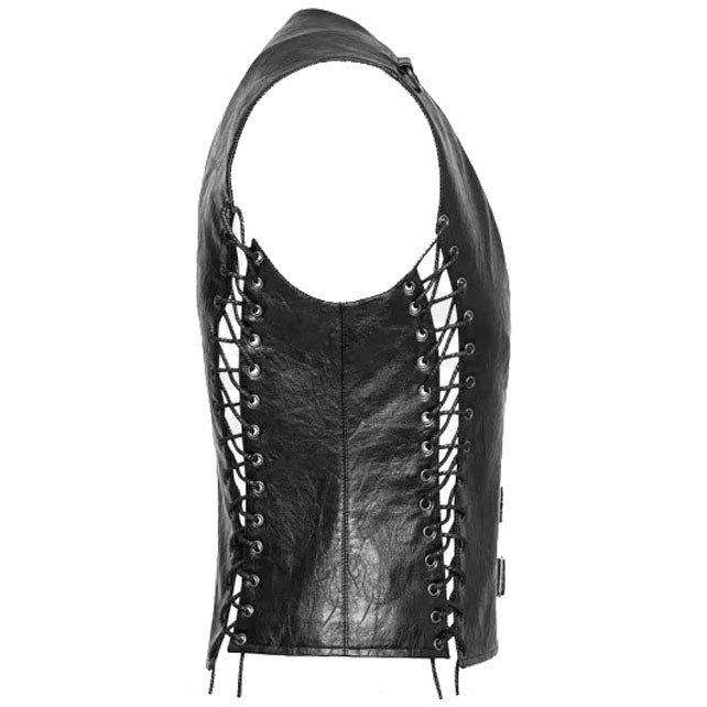 Punk Rave Men's Steampunk Waistcoat Vest Black