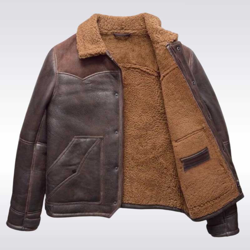 Rancher’s Leather Shearling Jacket Men
