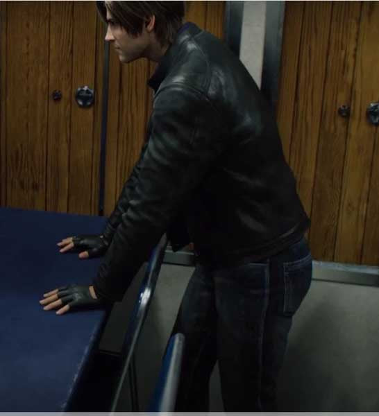 Resident Evil Infinite Darkness Black Genuine Leather Bomber Jacket